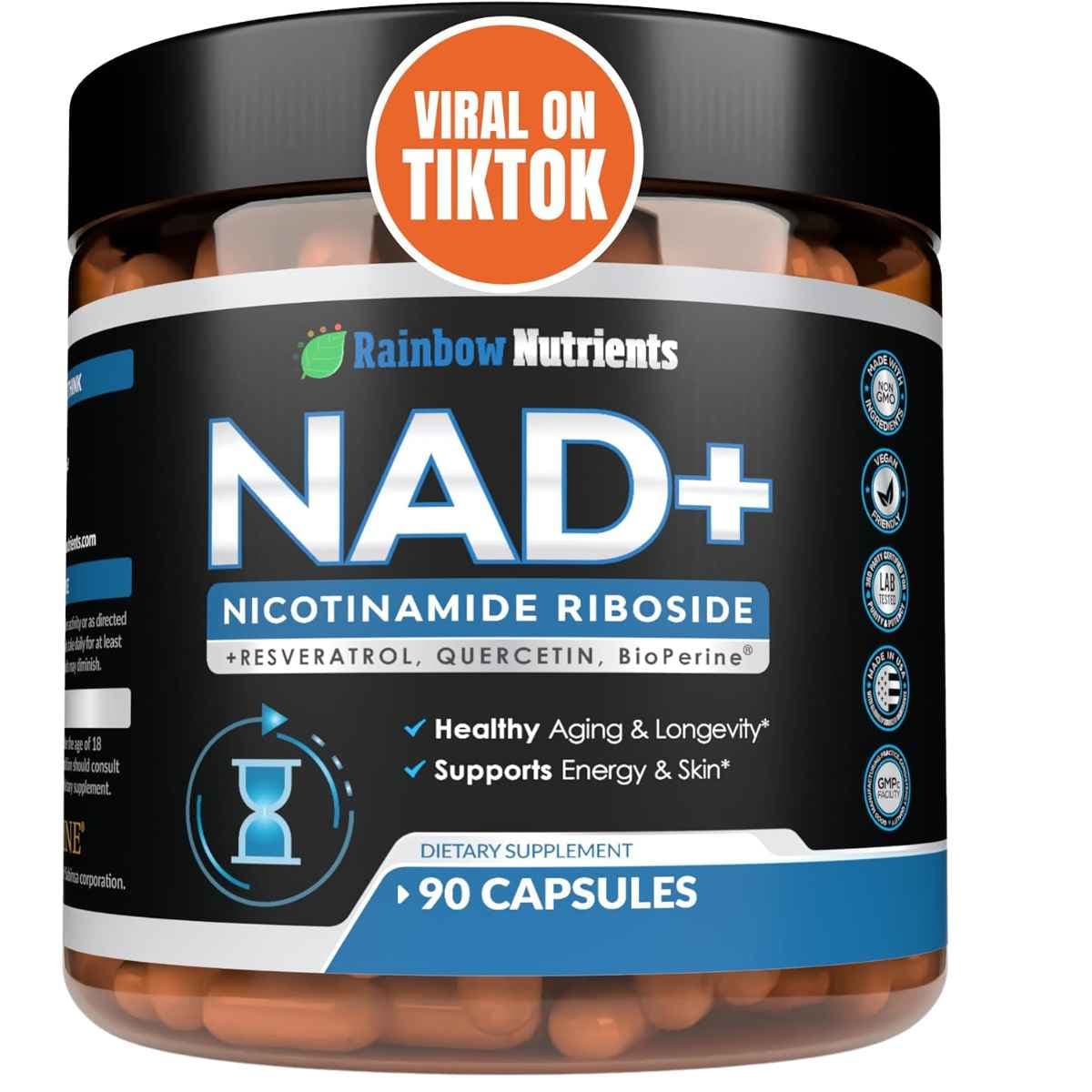 Rainbow Nutrients - Nicotinamida Ribósido (1500 mg - 90 Cápsulas)