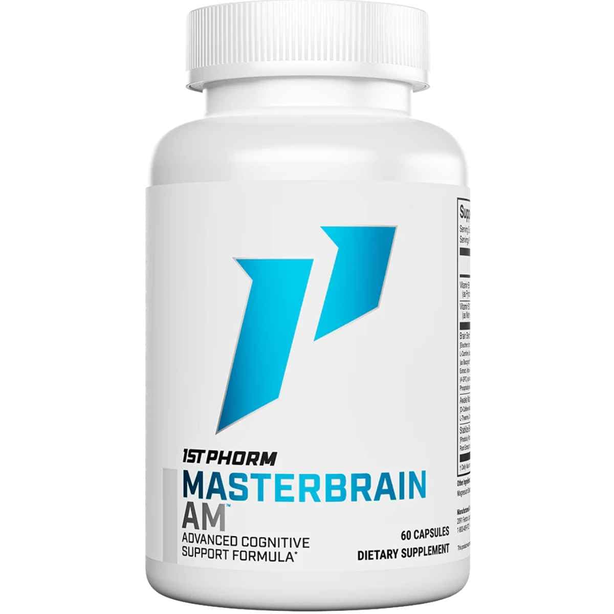 Frasco de suplemento 1st Phorm MasterBrain AM 60 cápsulas