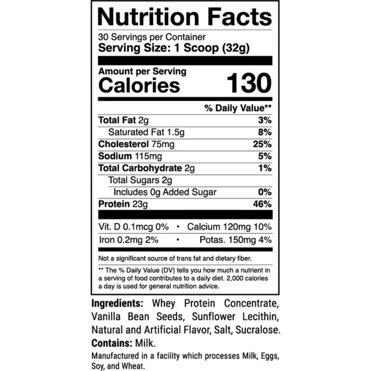 Tabla nutricional del suplemento 1st Phorm Mezcla de Proteína sabor Latte de calabaza y especias 2.12 lbs