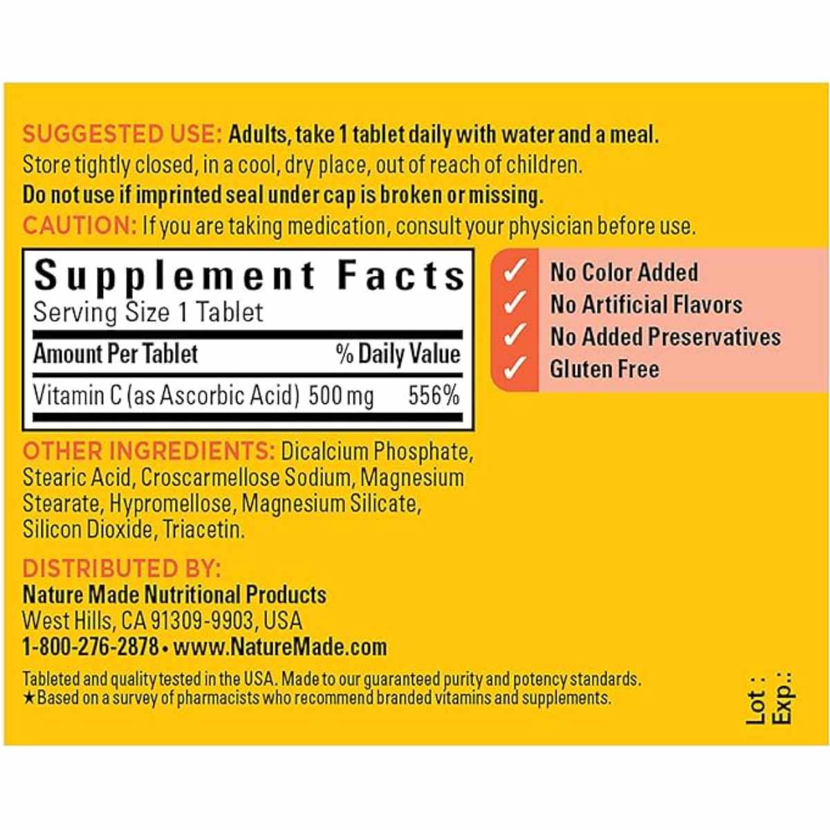 Vitamina C 500 mg - 100 Tabletas - Haz Tu Pedido