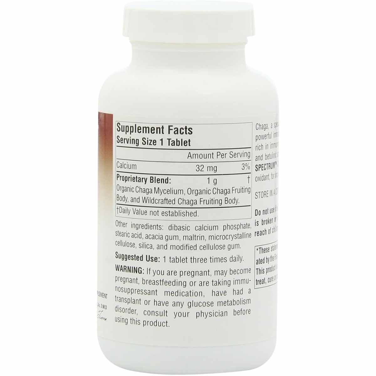 Chaga Con Calcio - 1000 mg - Haz Tu Pedido