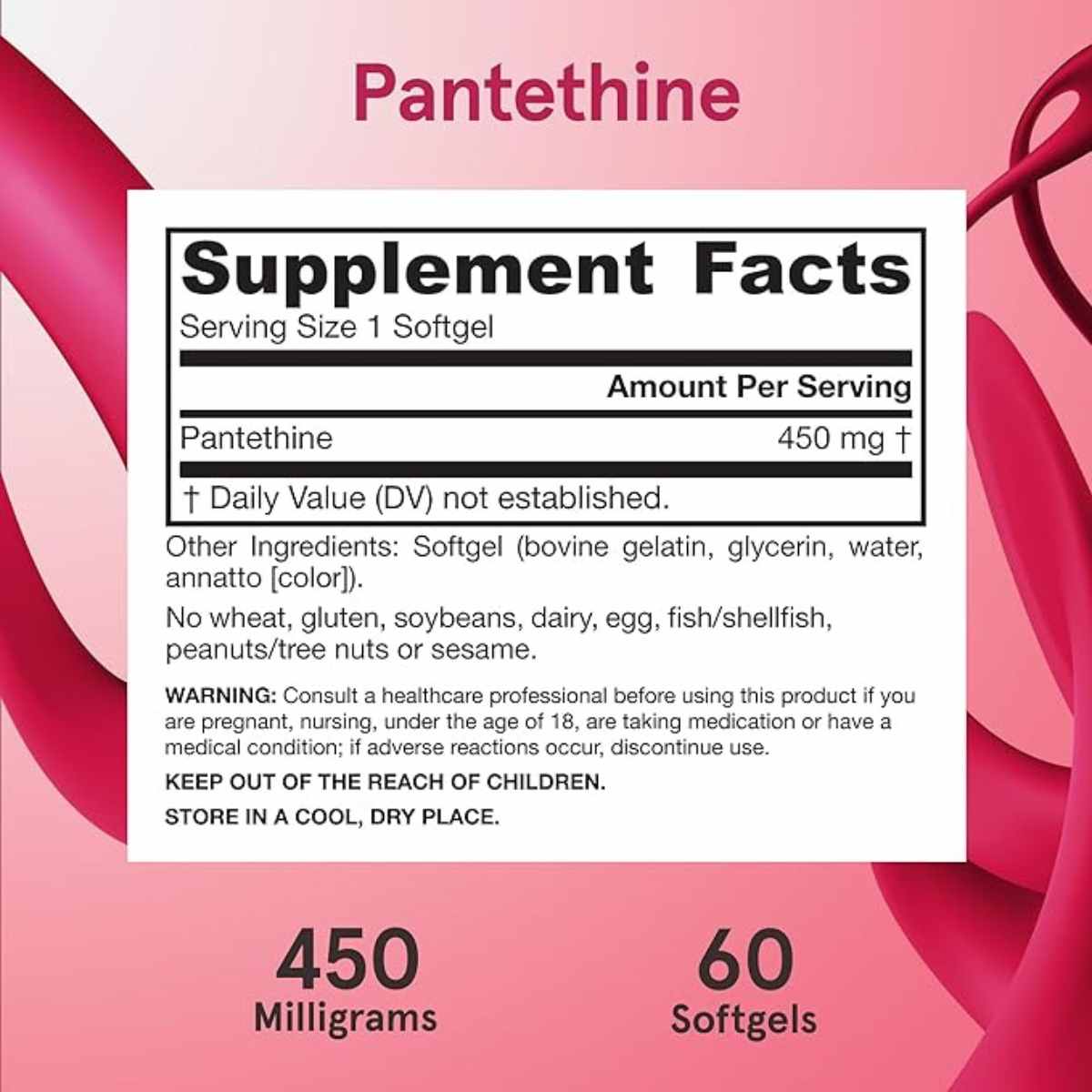 Pantetina 450mg - 60 Cápsulas Blandas - Haz Tu Pedido