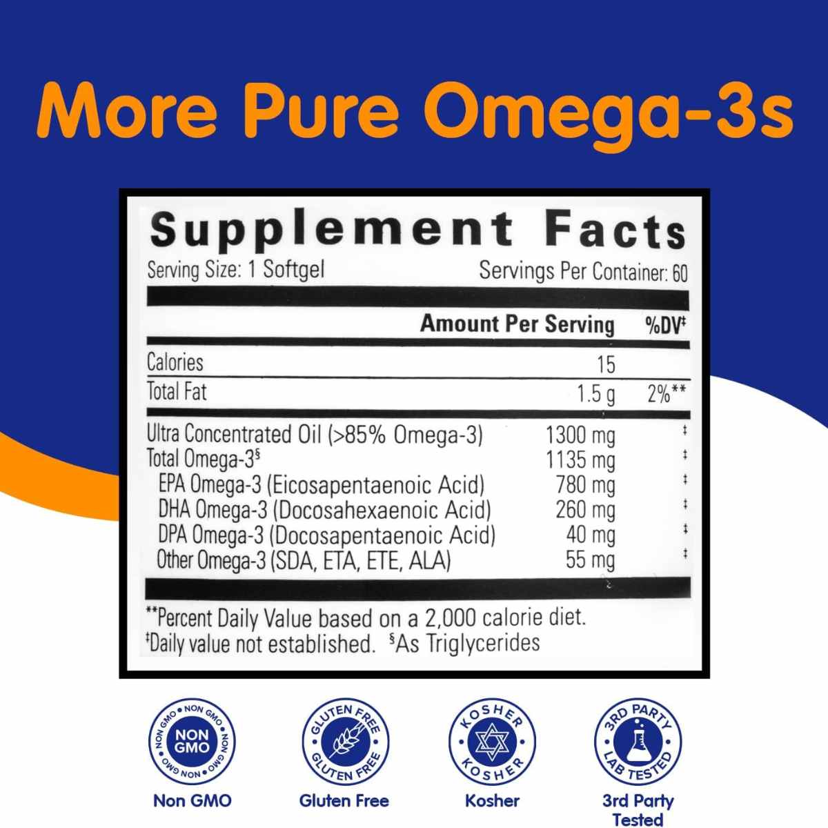Omega 3 Ultra Concentrado - 60 Cápsulas Blandas - Haz Tu Pedido