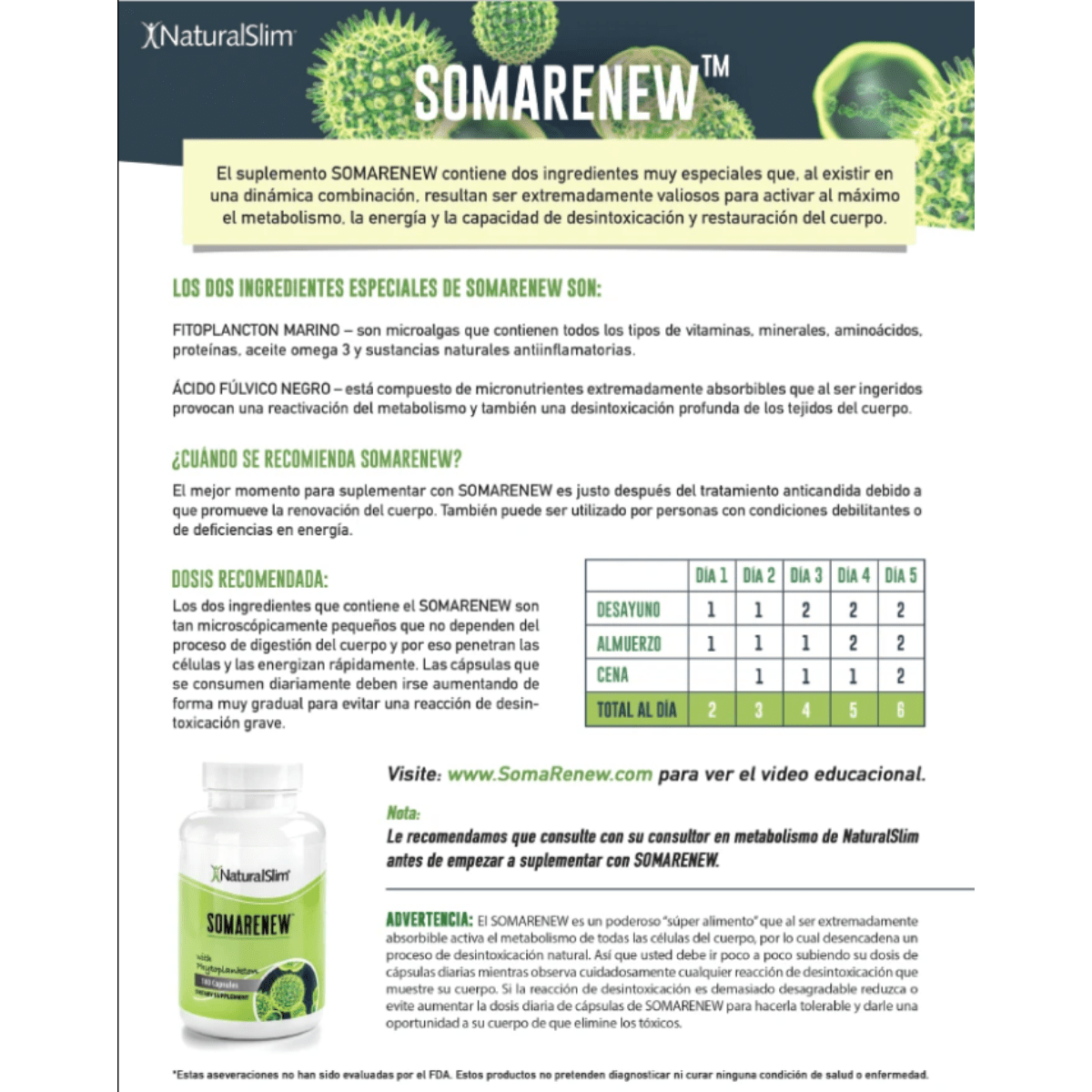 NaturalSlim Somarenew - 180 Cápsulas - Haz Tu Pedido