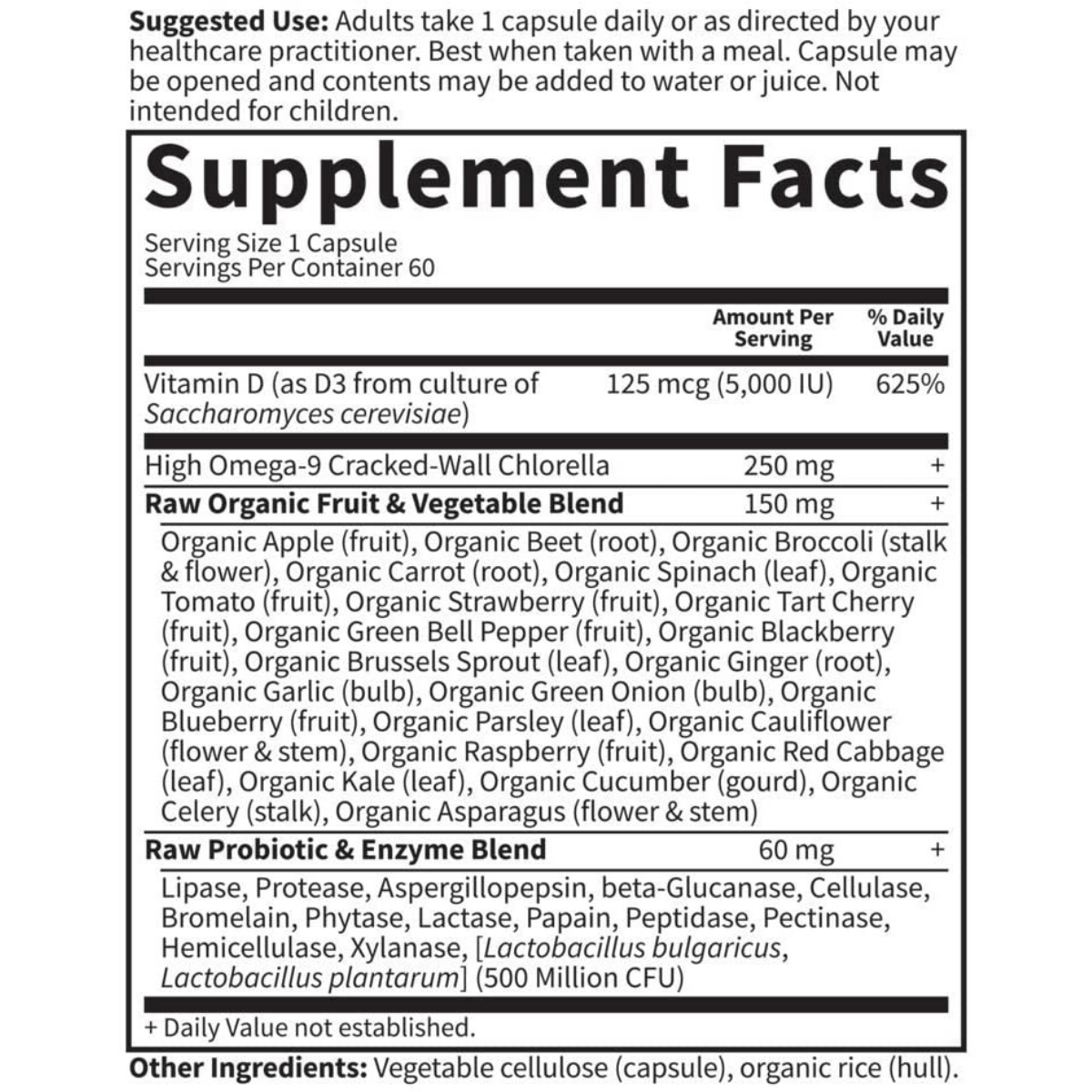 Garden of Life Vitamin Code RAW D3 5,000 IU - 60 Cápsulas - Haz Tu Pedido