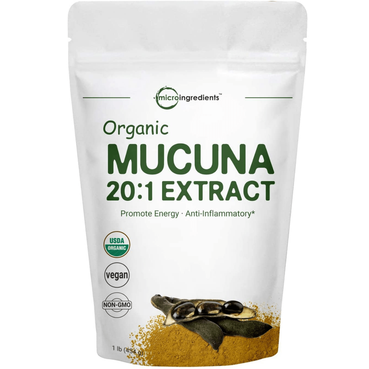 Micro Ingredients Organic Mucuna Powder - 1 lb - Haz Tu Pedido