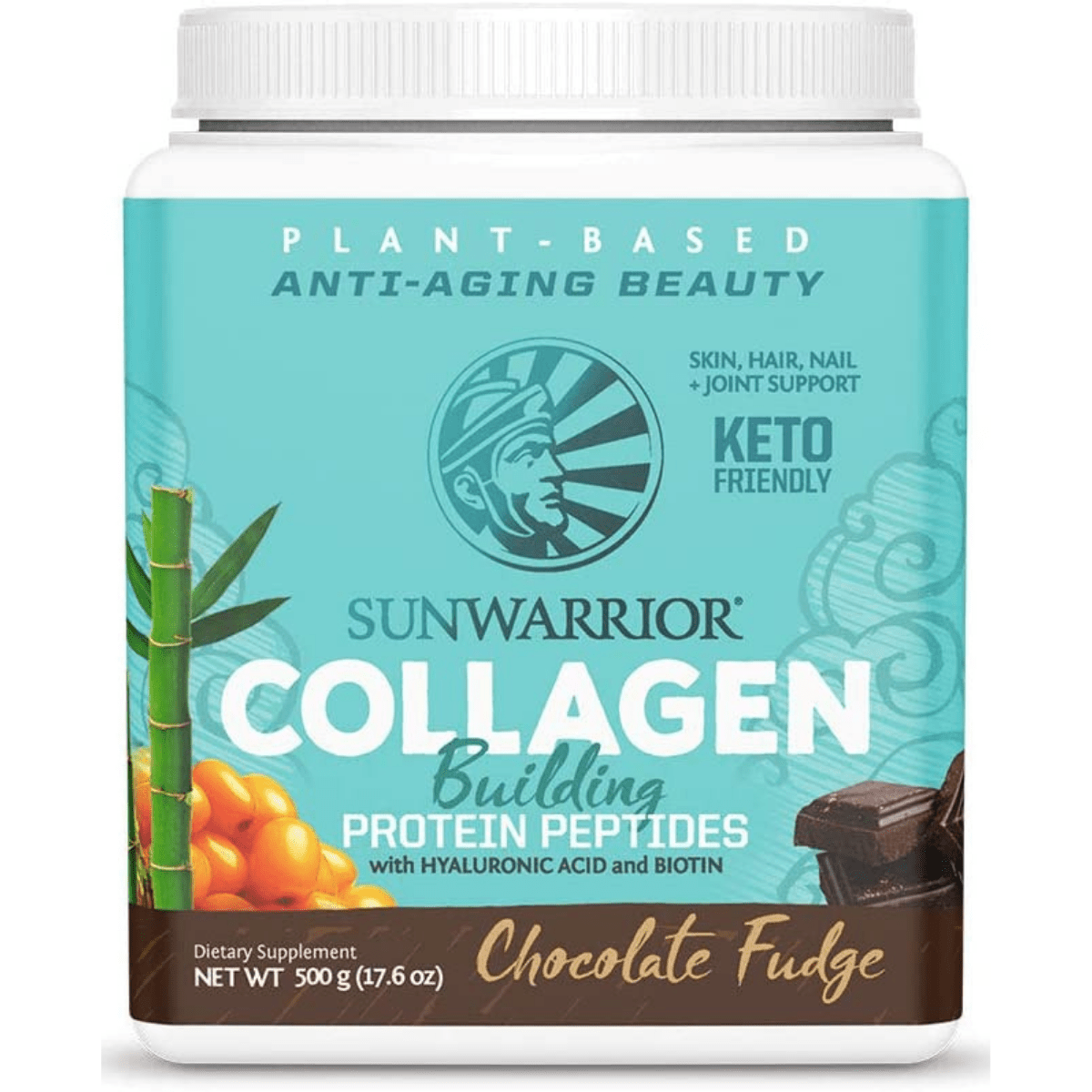 Sunwarrior Collagen Protein Peptides - Chocolate - 500 g - Haz Tu Pedido