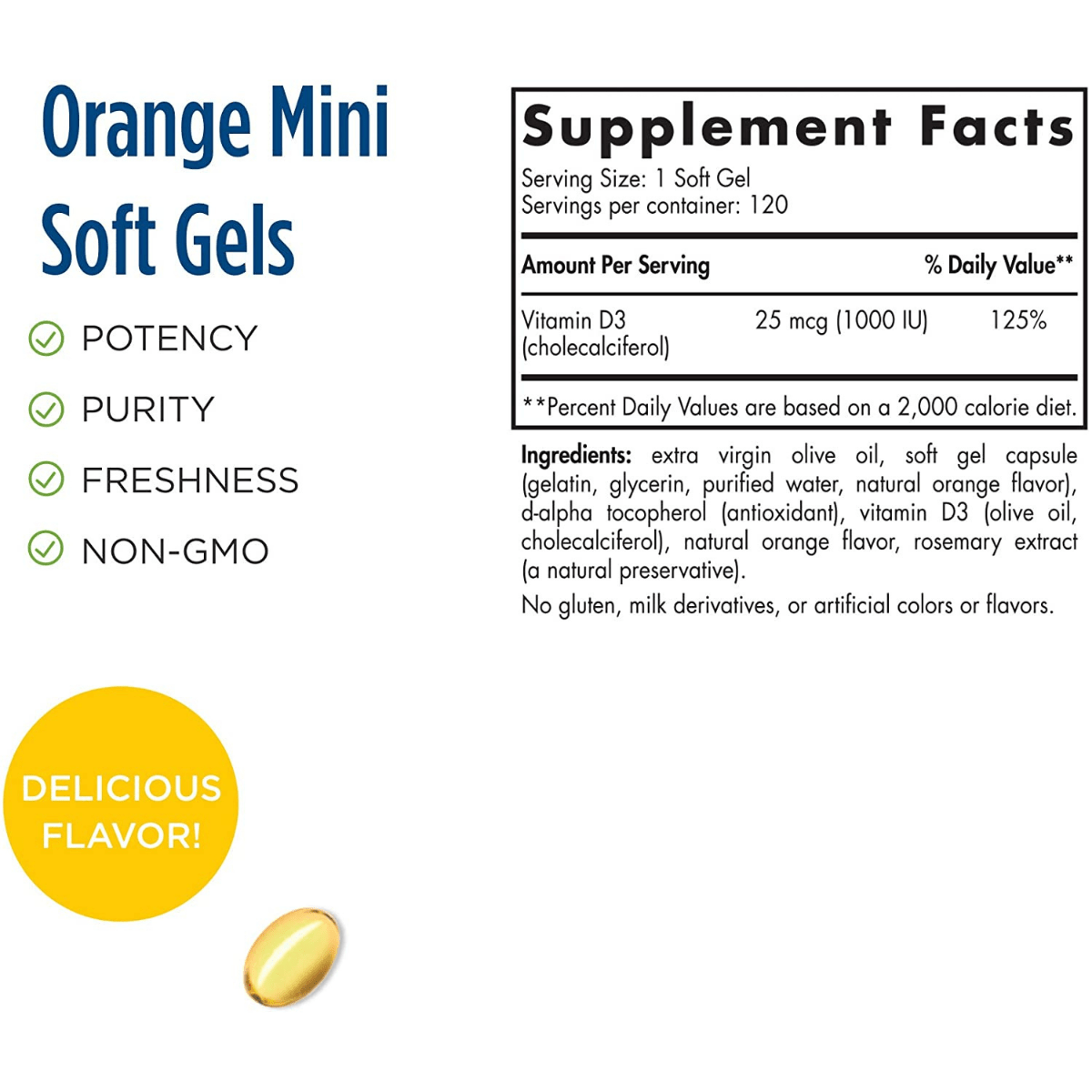 Nordic Naturals Vitamin D3 - Naranja - 120 Cápsulas Blandas - Haz Tu Pedido