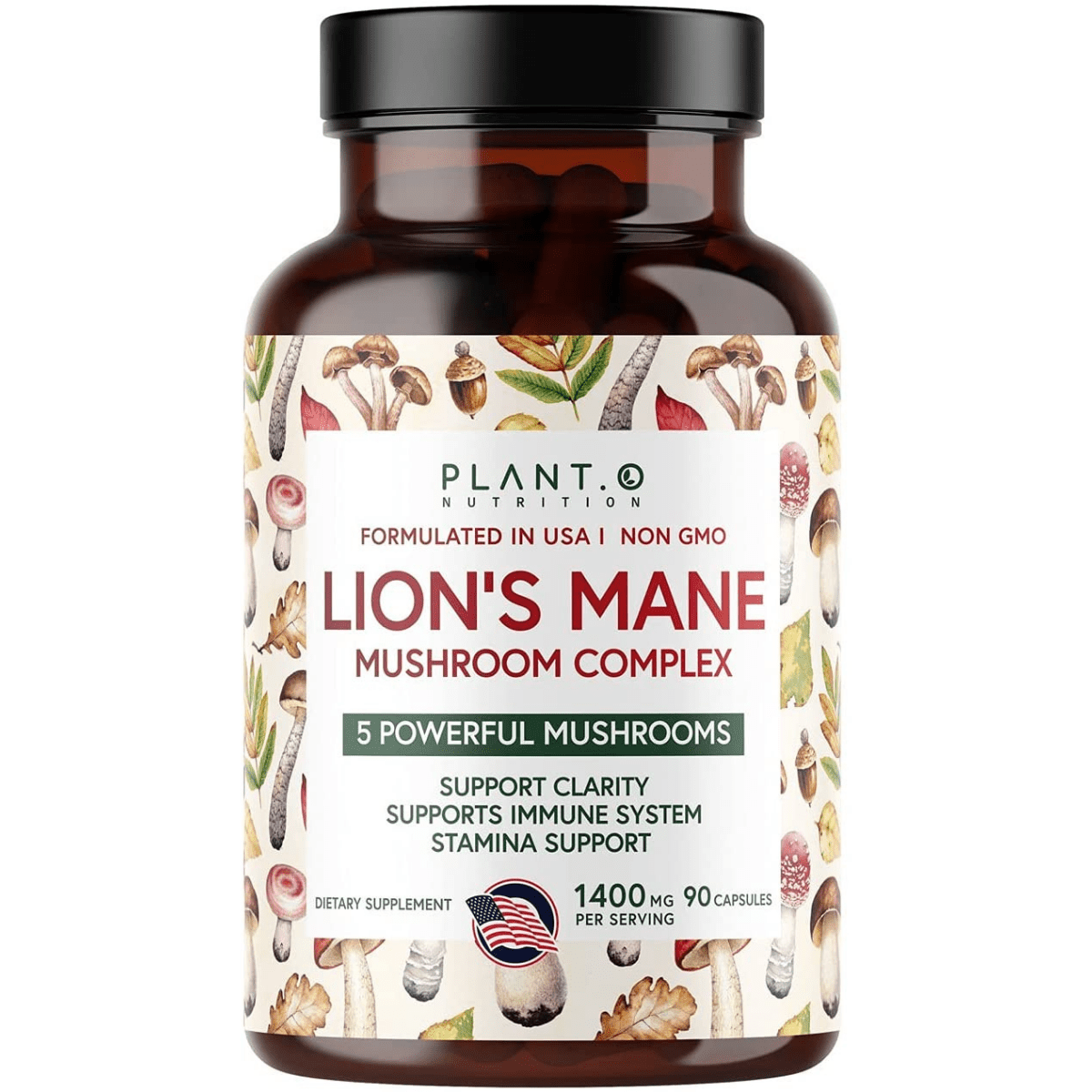 PLANT.O NUTRITION Lions Mane Mushroom Complex - 90 Cápsulas - Haz Tu Pedido