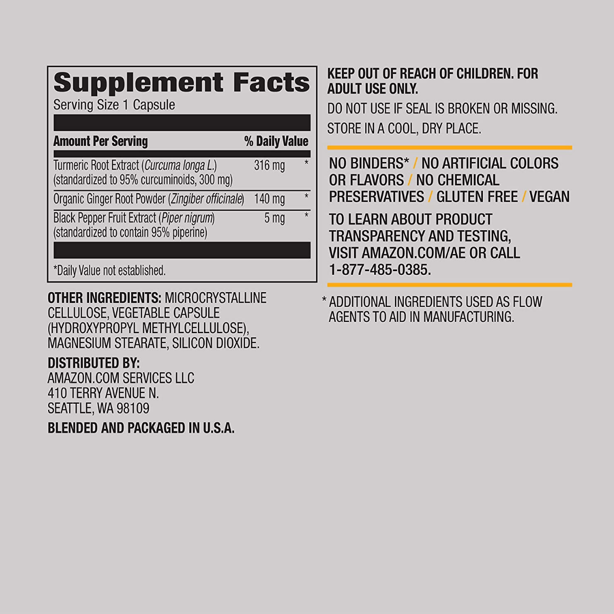 Amazon Elements Turmeric Complex - 65 Cápsulas - Haz Tu Pedido