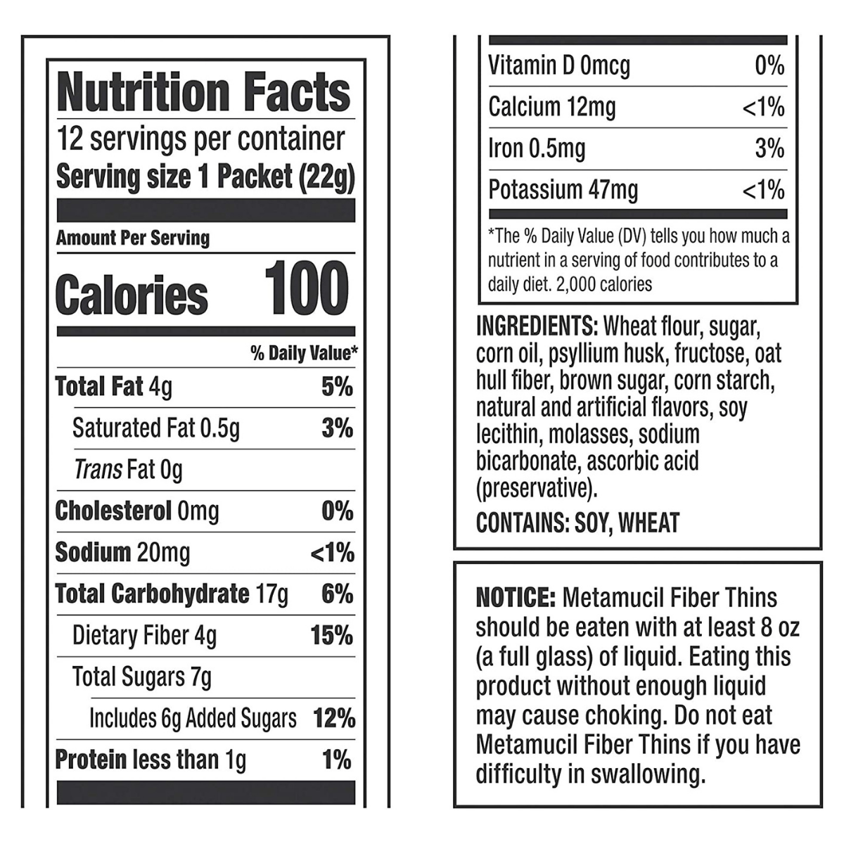 Metamucil Fiber Thins - Manzana Crujiente - 48 Galletas - Haz Tu Pedido
