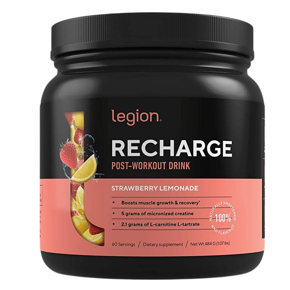 Legion Recharge Post Workout - Limonada de fresa - 484 g - Haz Tu Pedido