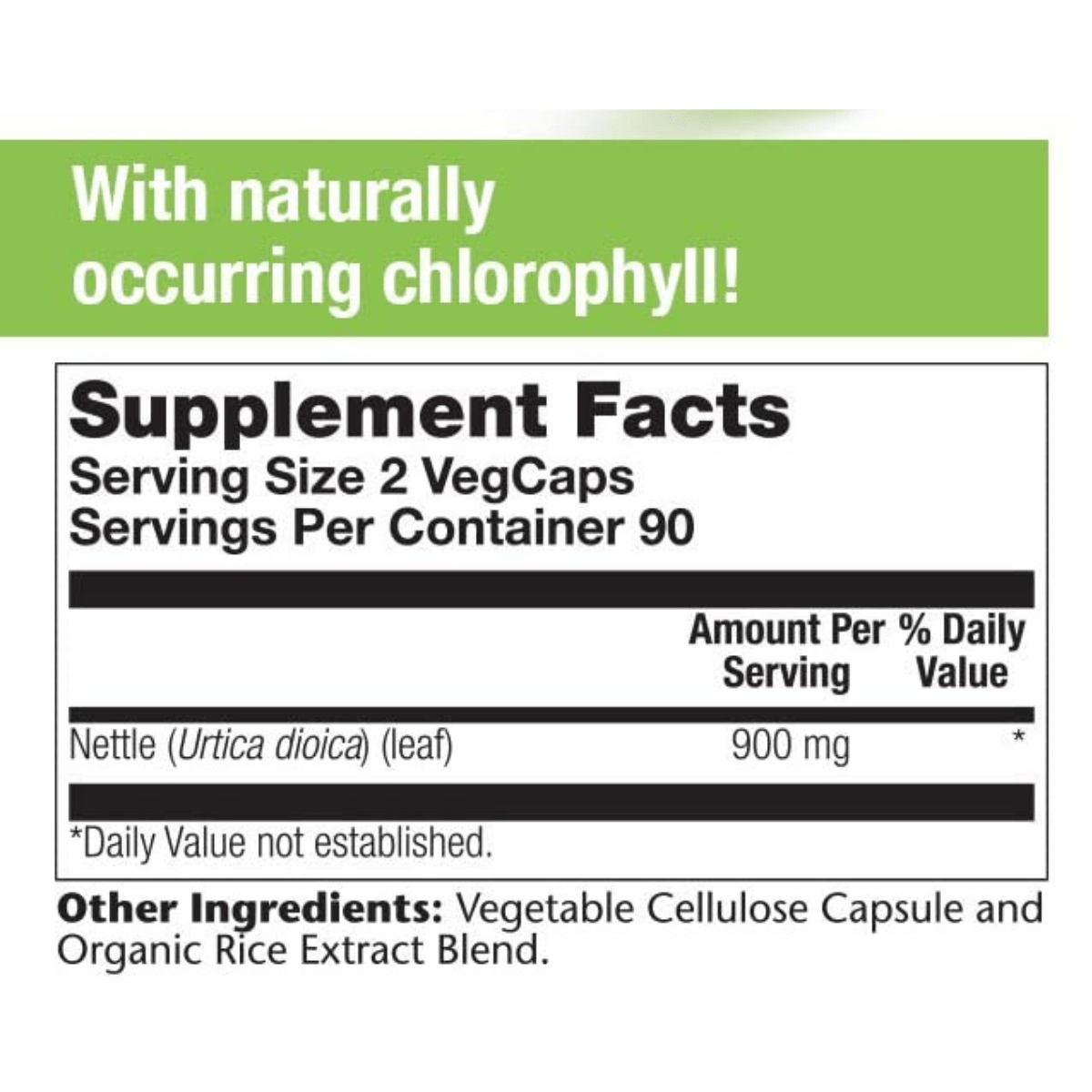 Solaray Nettle Leaf 450mg - 180 Cápsulas Veganas - Haz Tu Pedido