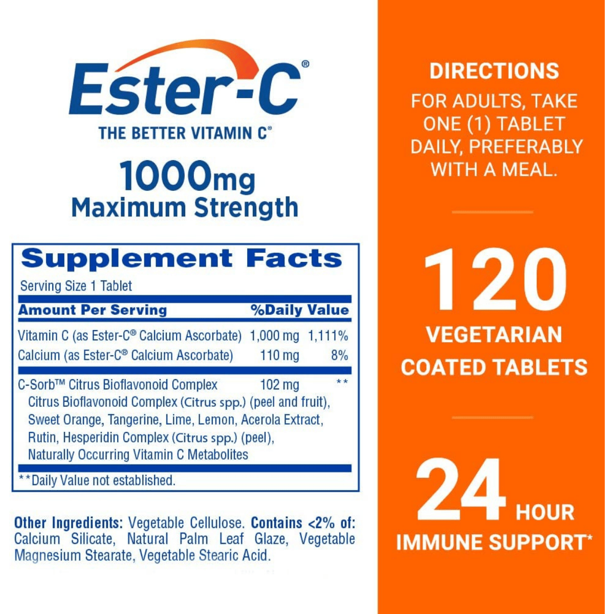Nature’s Bounty Ester-C Vitamin C - 120 Tabletas Recubiertas - Haz Tu Pedido