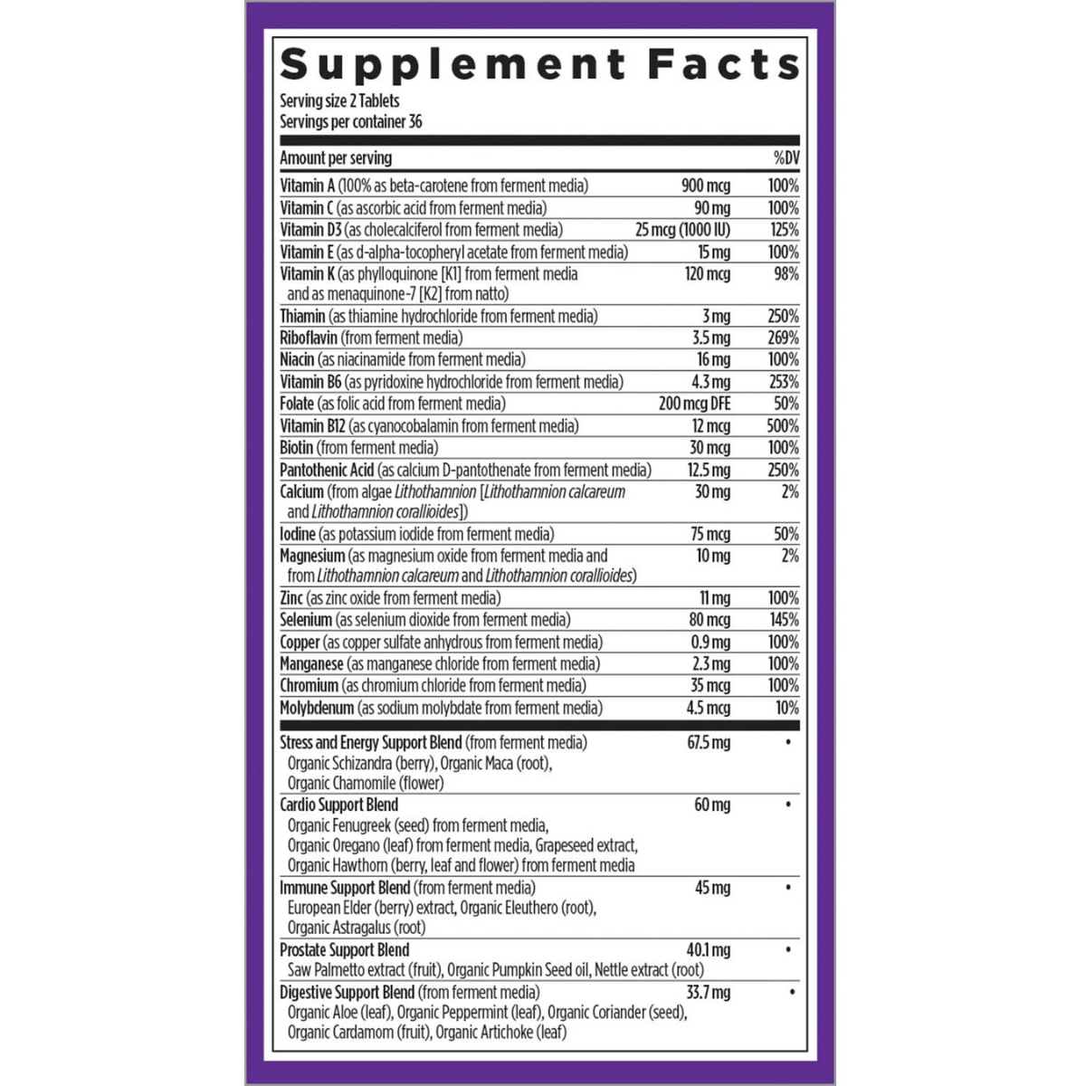 New Chapter Mens Multivitamin Advanced - 72 Tabletas - Haz Tu Pedido