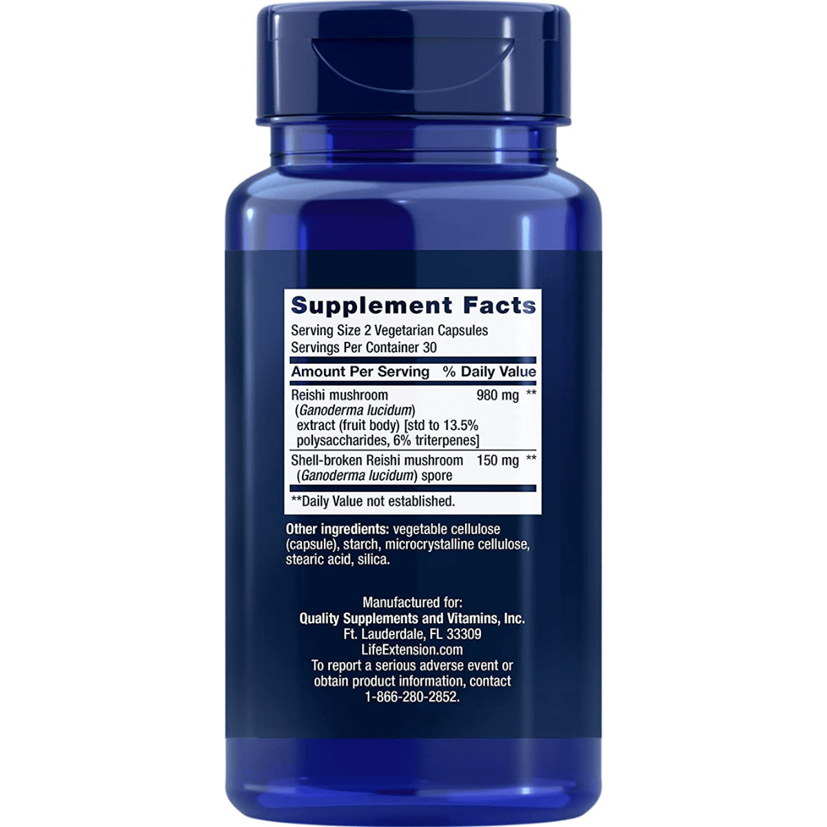 Life Extension Reishi Extract Mushroom Complex - 60 Cápsulas Vegetarianas - Haz Tu Pedido
