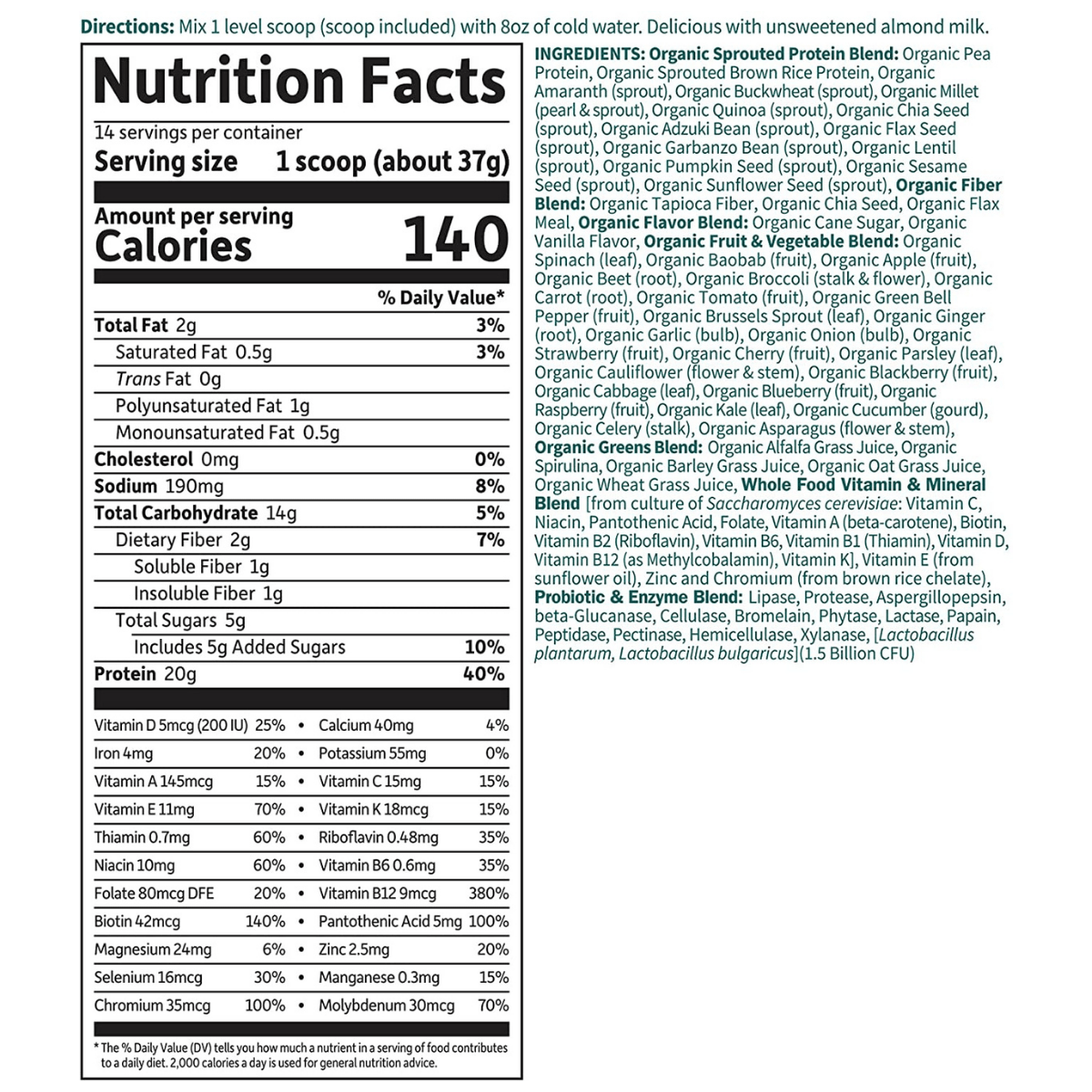 Garden of Life Raw Organic Meal - 519 g - Haz Tu Pedido