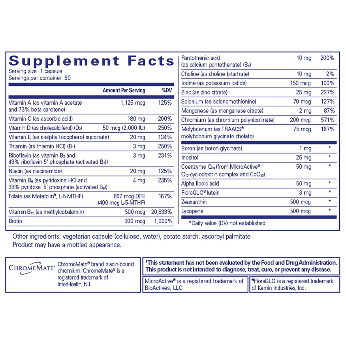 Pure Encapsulations O.N.E. Multivitamin - Cápsulas - Haz Tu Pedido