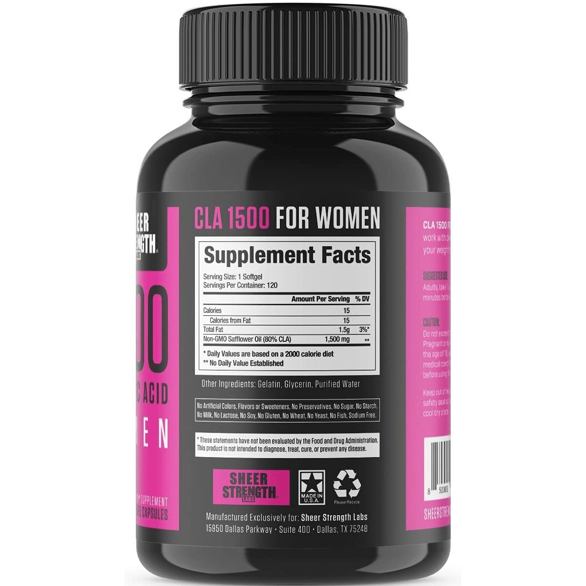 Sheer Strength Labs CLA 1500mg for Women - 120 Cápsulas Blandas - Haz Tu Pedido