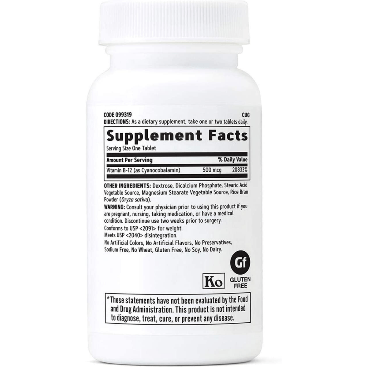 GNC Vitamin B-12 - 100 Tabletas Vegetarianas - Haz Tu Pedido
