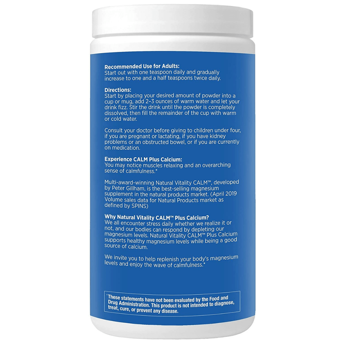 Natural Vitality Calm Magnesium + Calcium - Frambuesa Limón - 453 g - Haz Tu Pedido