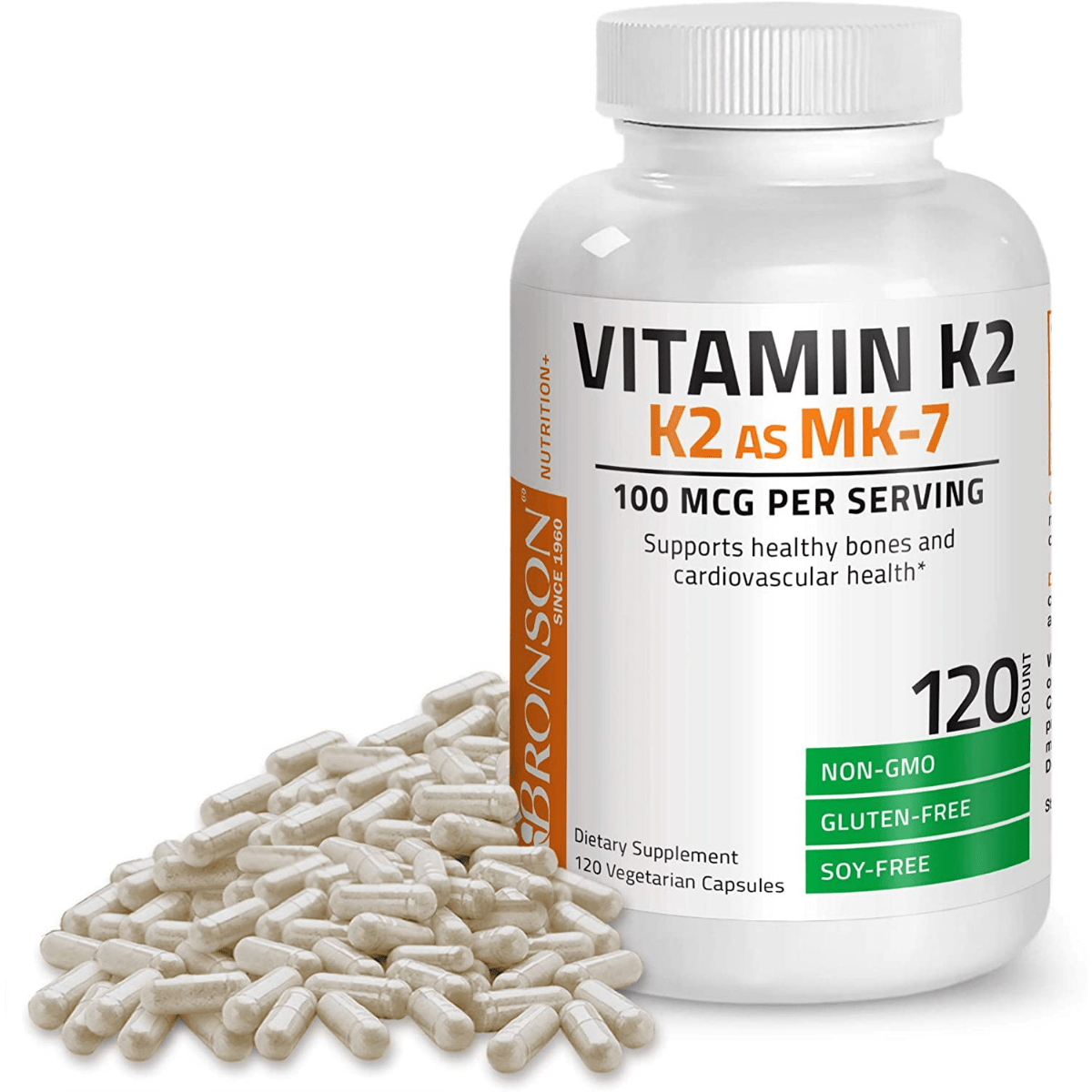 Bronson Vitamin K2 as MK-7 - 120 Cápsulas Vegetarianas - Haz Tu Pedido