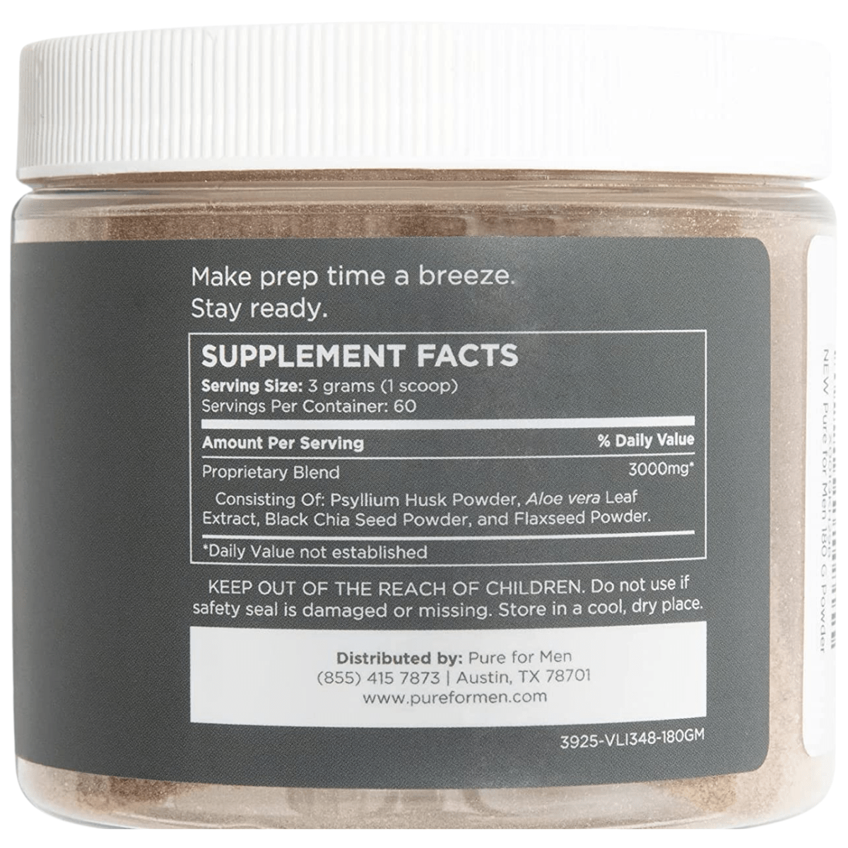 Pure for Men Fiber - 180 g - Haz Tu Pedido