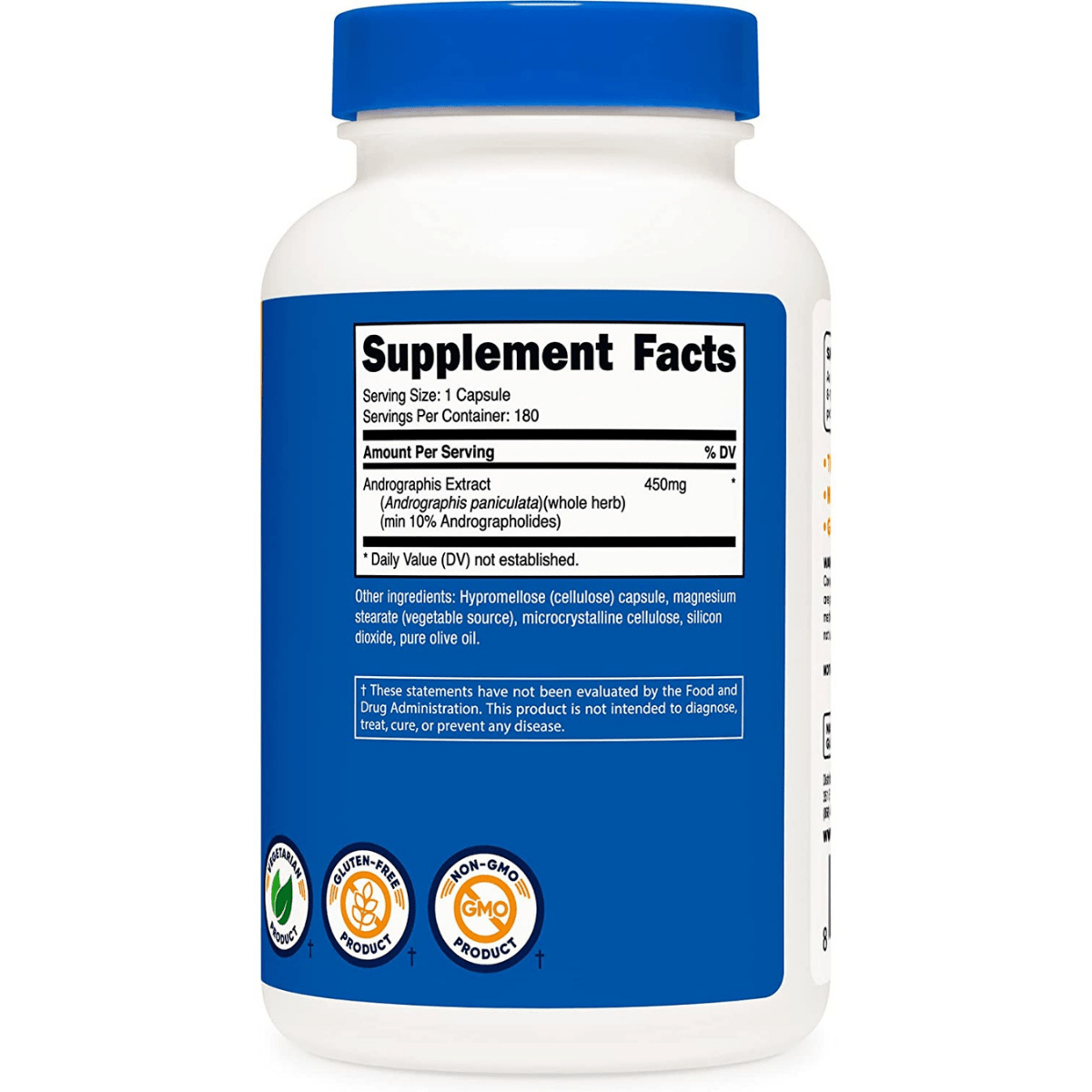 Nutricost Andrographis Extract 450mg - 180 Cápsulas - Haz Tu Pedido