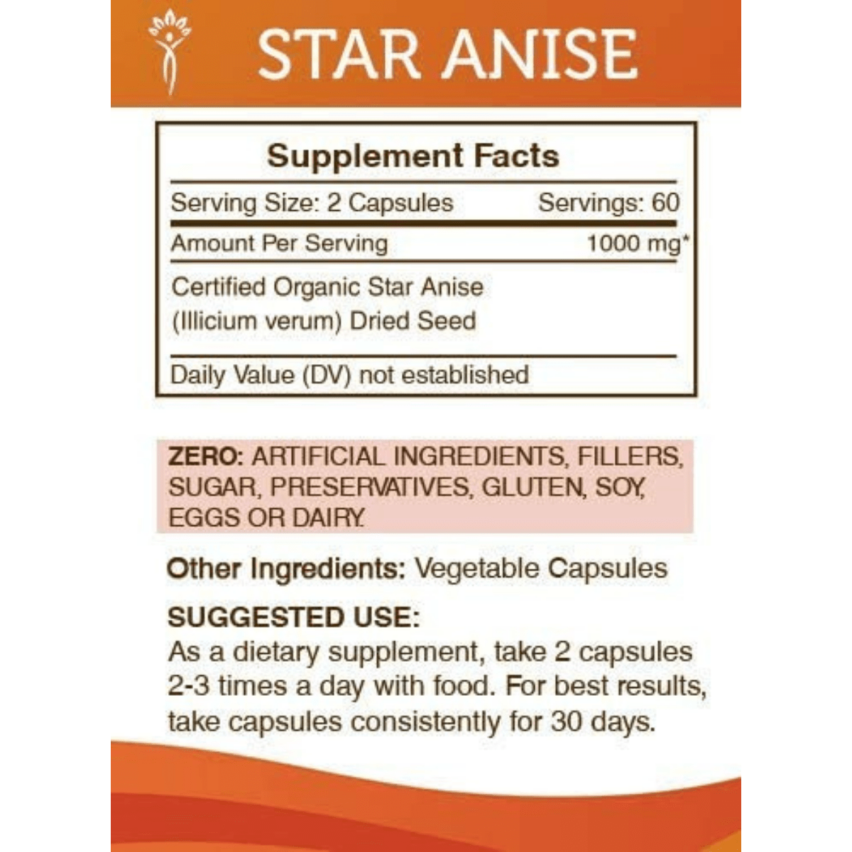 SecretsOfTheTribe Star Anise 1000 mg - 120 Cápsulas Vegetales - Haz Tu Pedido
