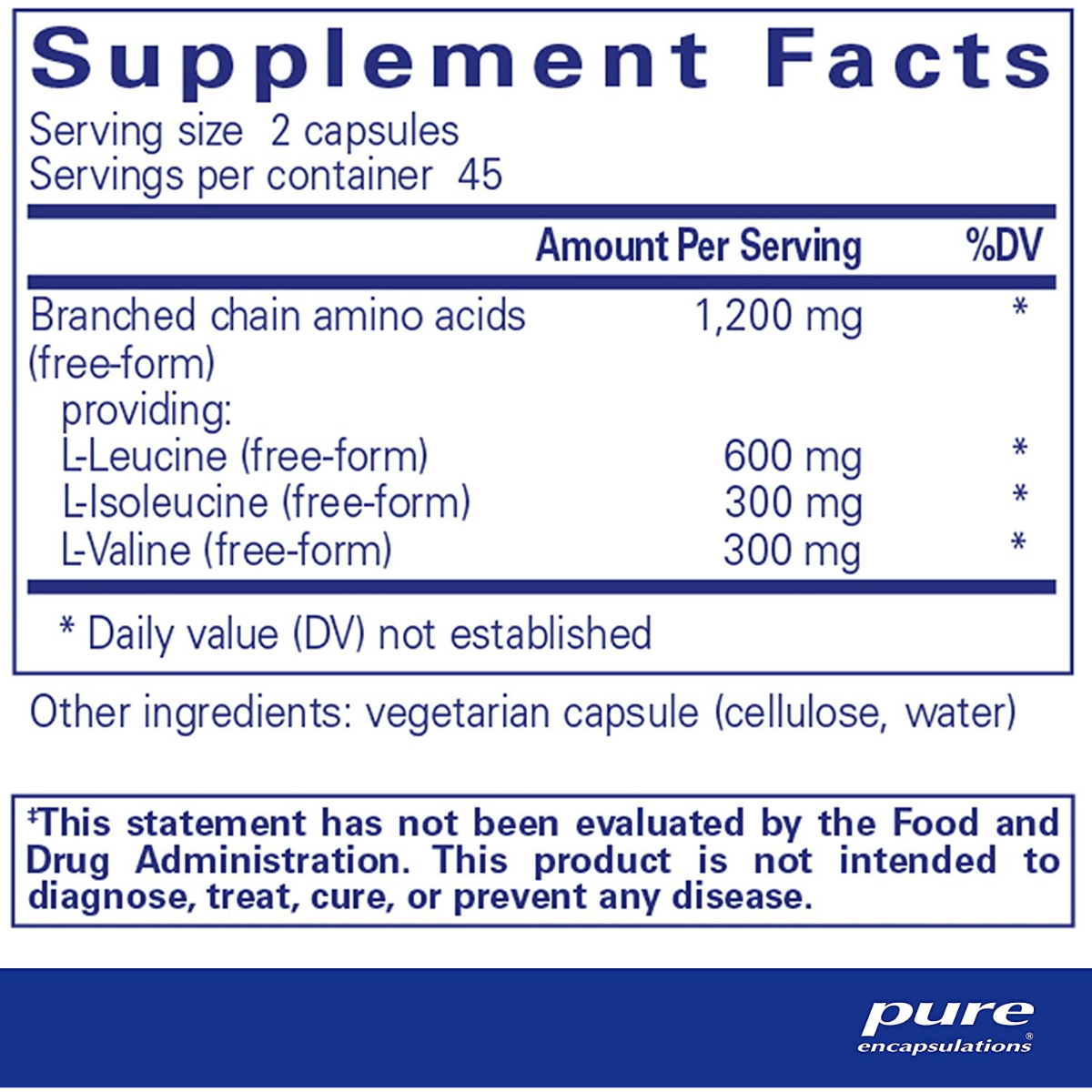 Pure Encapsulations BCAA - Haz Tu Pedido