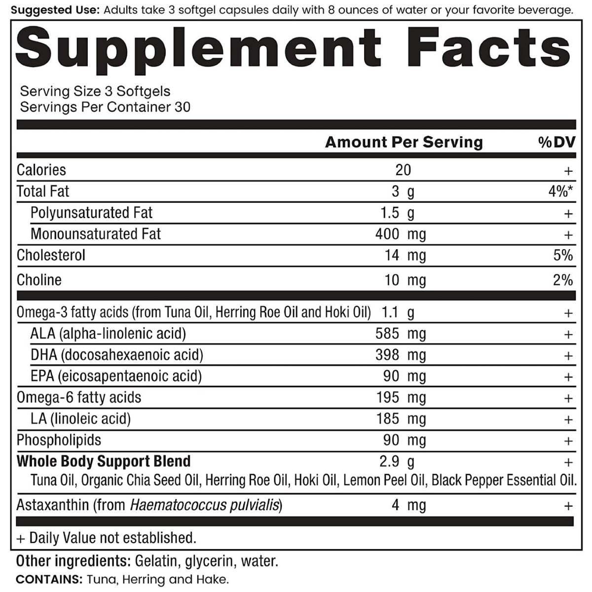 Ancient Nutrition Whole Body Omegas - 90 Cápsulas Blandas - Haz Tu Pedido