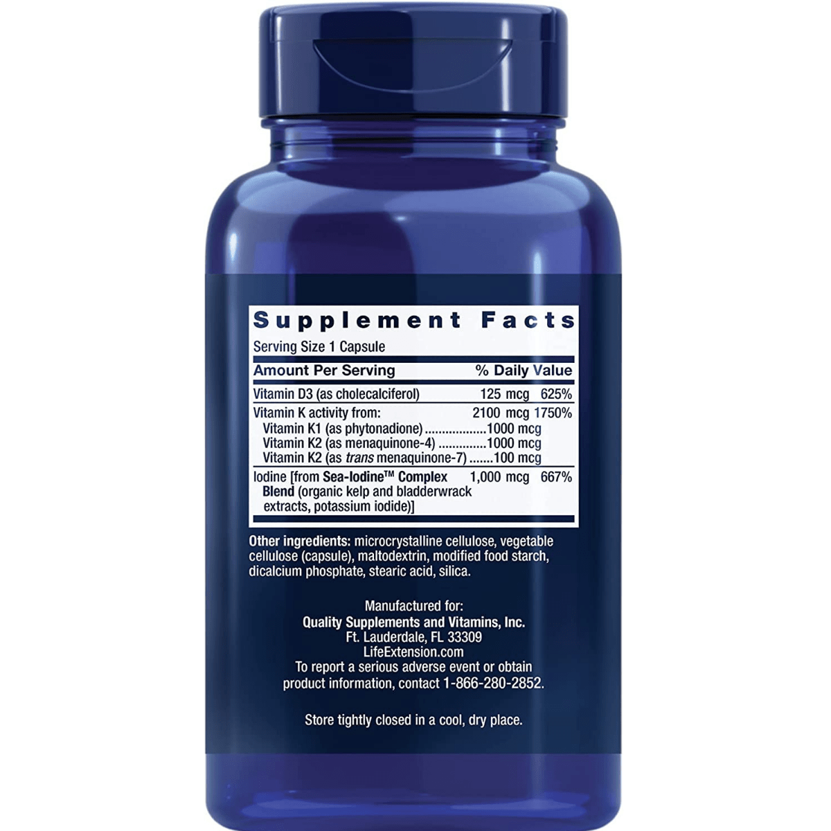 Life Extension Vitamins D And K With Sea-Iodine - Haz Tu Pedido