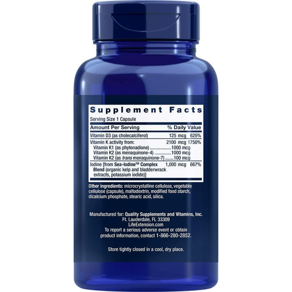 Life Extension Vitamins D And K With Sea-Iodine - Haz Tu Pedido