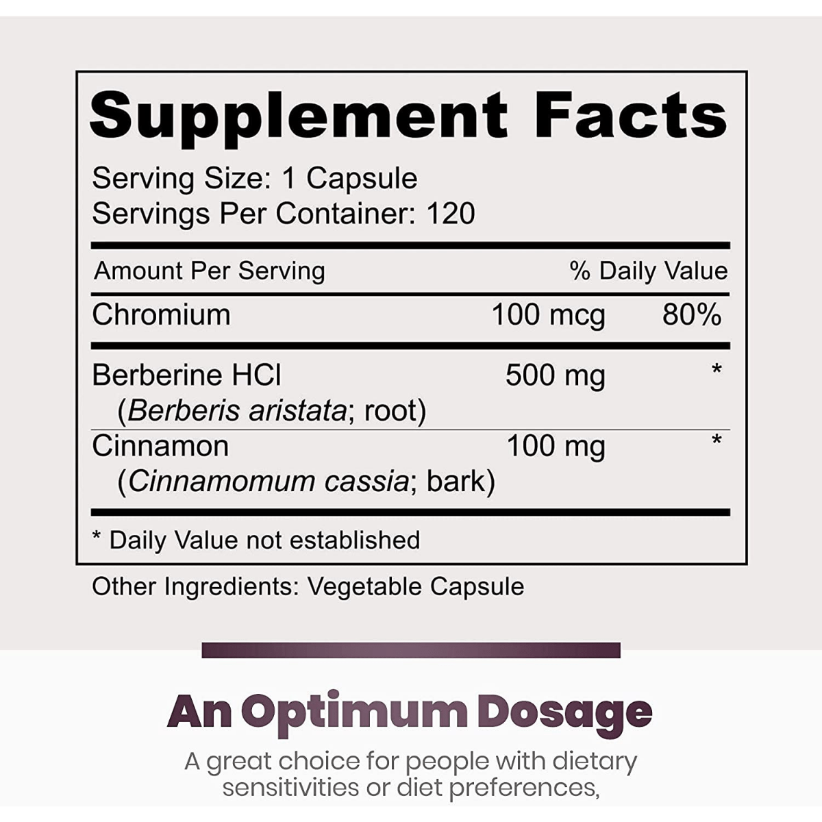 Simply Natures Pure Berberine HCl 500 mg - 120 Cápsulas Vegetales - Haz Tu Pedido