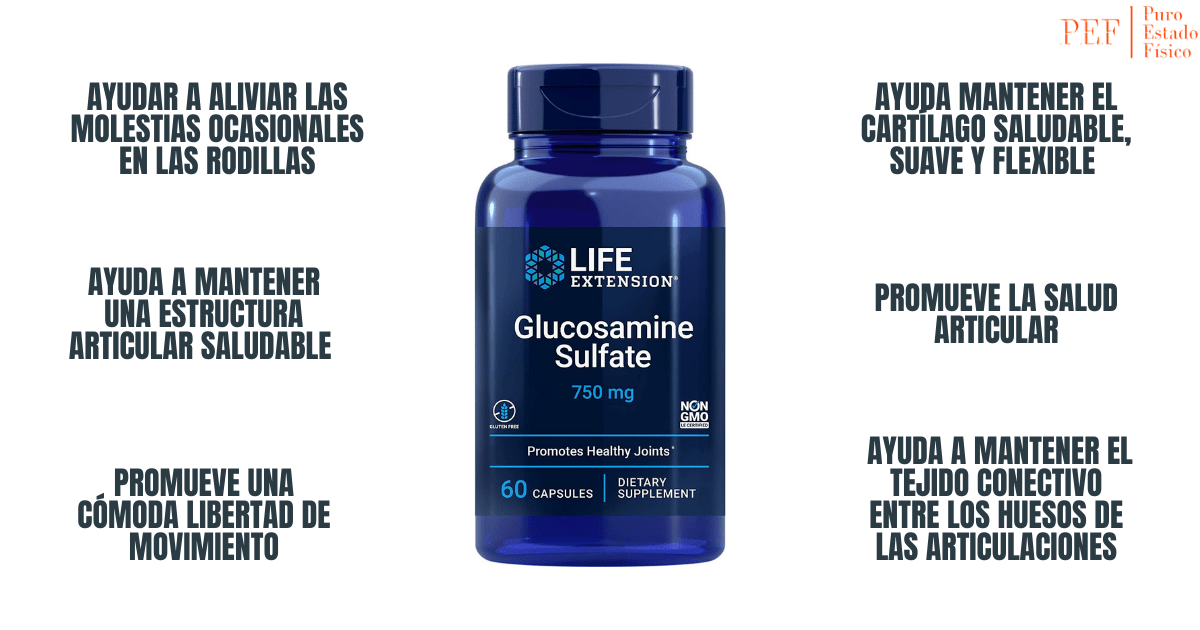 Life Extension Glucosamine Sulfate - 60 Cápsulas - Haz Tu Pedido