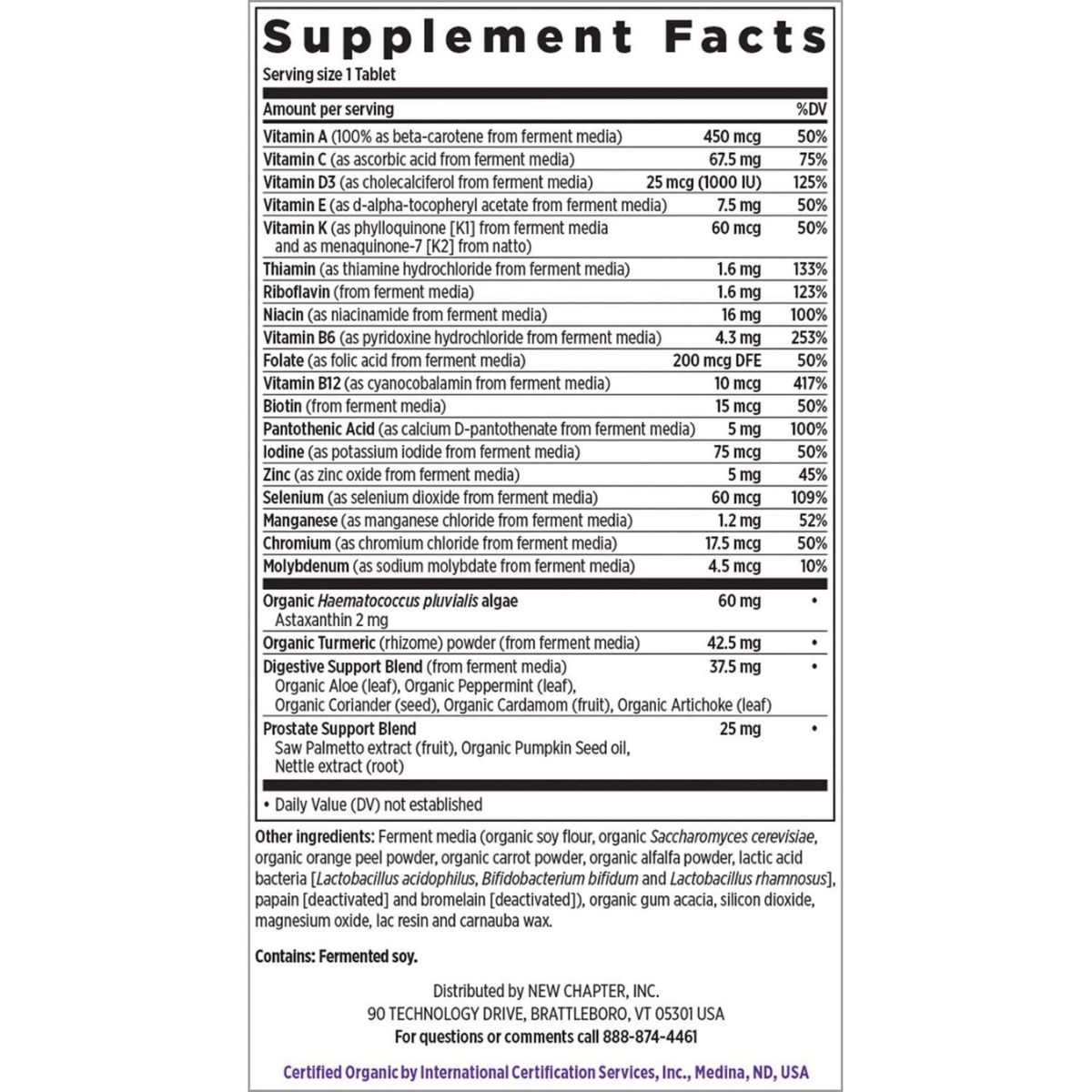 New Chapter Multivitamin For Men 55+ - 90 Cápsulas Vegetarianas - Haz Tu Pedido