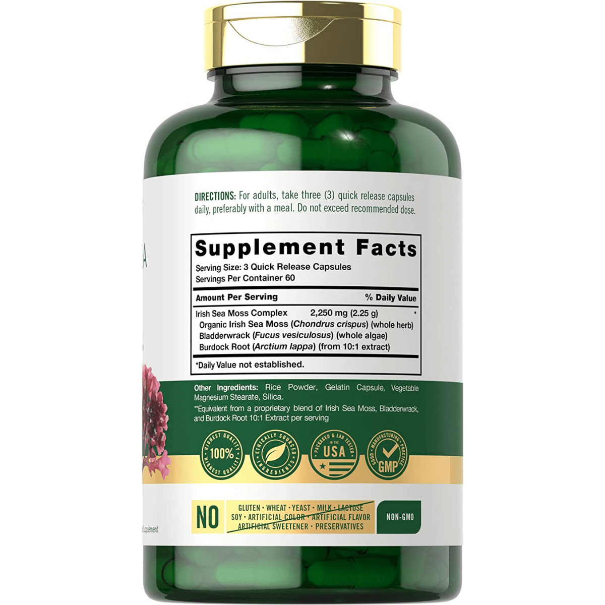 Complejo de Musgo Marino 2250 mg - 180 Cápsulas de Liberación Rápida - Haz Tu Pedido