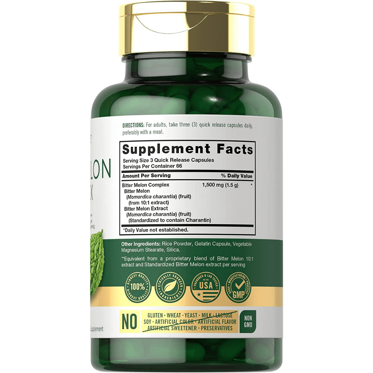 Carlyle Bitter Melon Complex 1500 mg - 200 Cápsulas de Liberación Rápida - Haz Tu Pedido