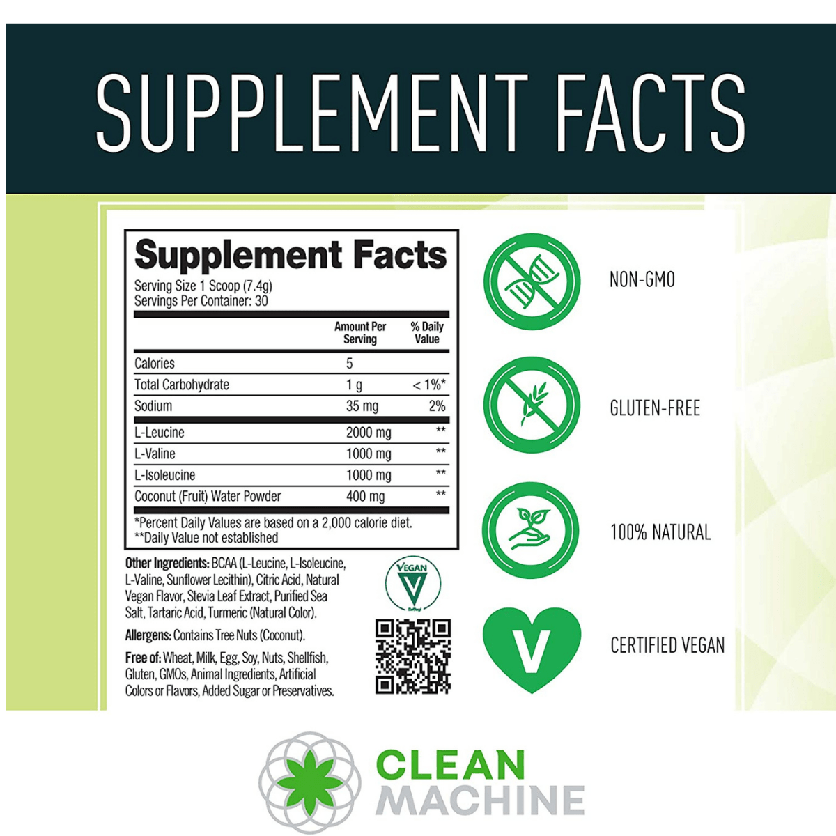 Clean Machine BCAA - Limonada - 222 g - Haz Tu Pedido