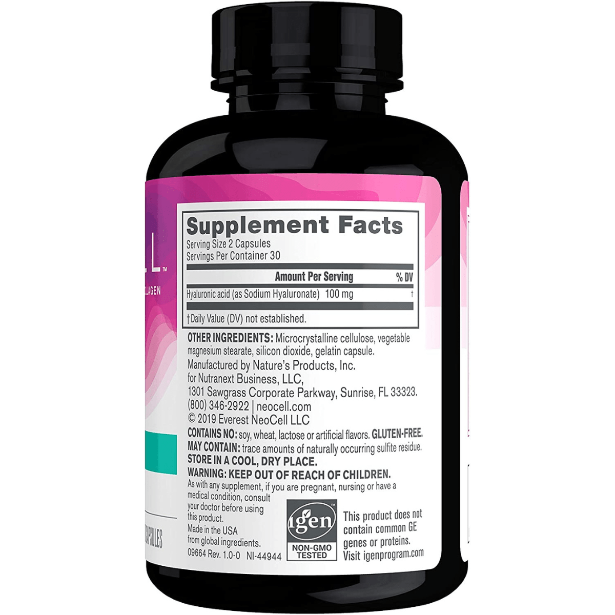 NeoCell Hyaluronic Acid - 60 Cápsulas - Haz Tu Pedido