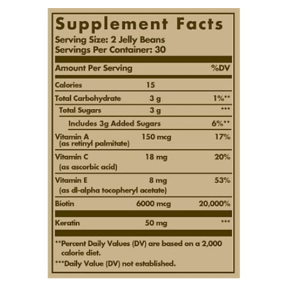 Solgar Hair, Skin & Nails 6000 mcg - Fruta Mezclada - 60 Frijolitos confitados - Haz Tu Pedido