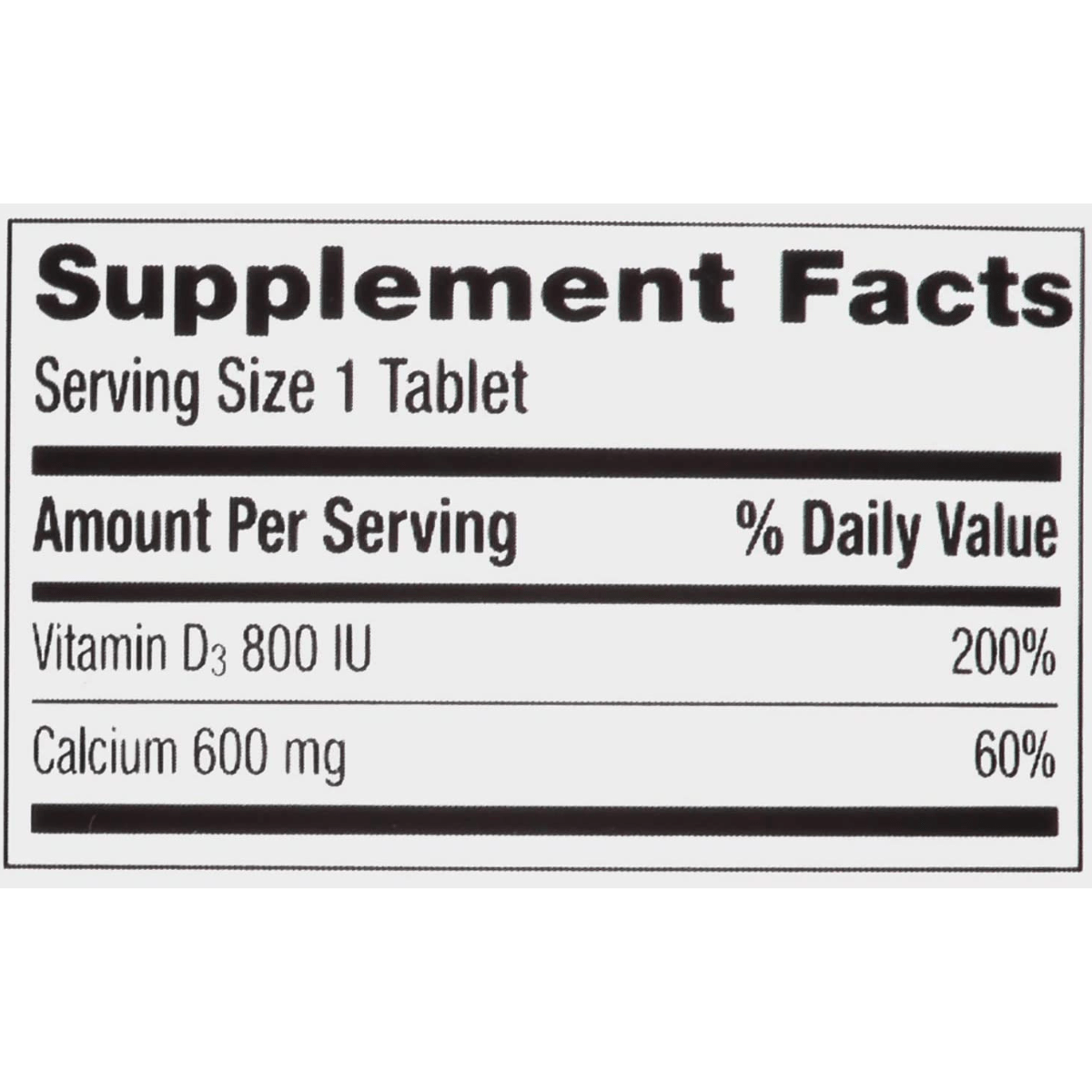 Calcio con Vitamina D3 - 600 mg - Haz Tu Pedido