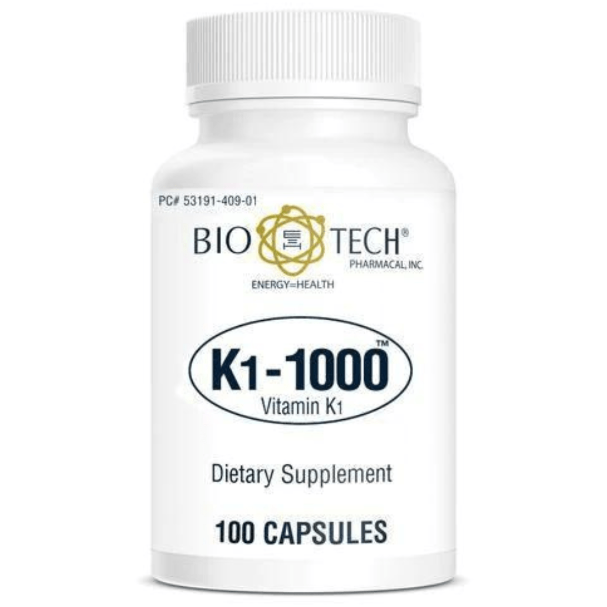 Bio-Tech Vitamina K1 - 1000 mcg - 100 Cápsulas - Haz Tu Pedido