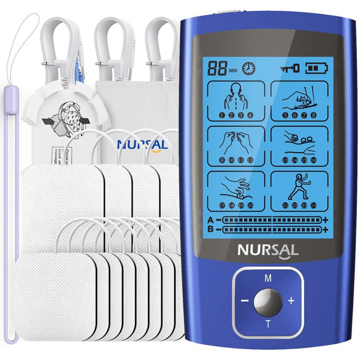 Nursal Estimulador Muscular De Unidad TENS EMS De Doble Canal AS1080 - Haz Tu Pedido