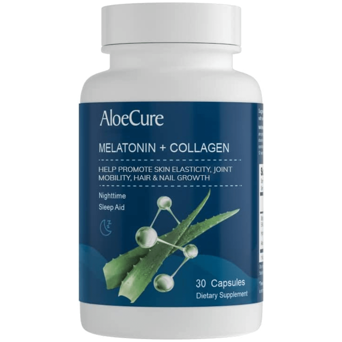Aloecure Melatonin + Collagen - 30 Cápsulas - Haz Tu Pedido