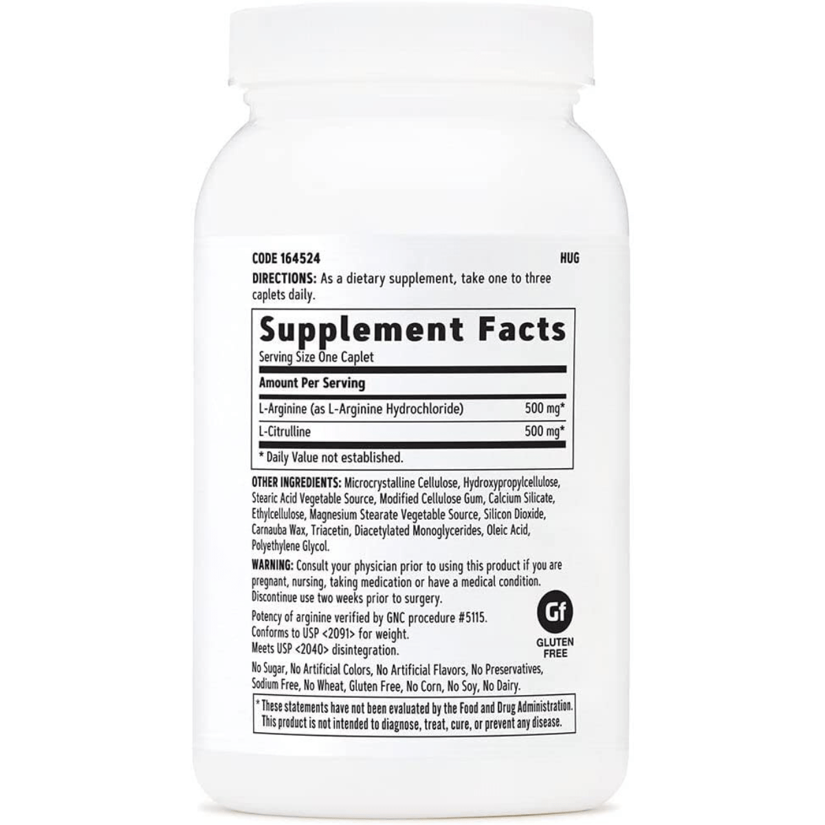 GNC L-Arginine & L-Citrulline 500 mg - 120 Comprimidos - Haz Tu Pedido