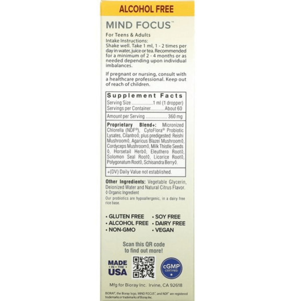 Bioray Mind Focus - 60 ml - Haz Tu Pedido