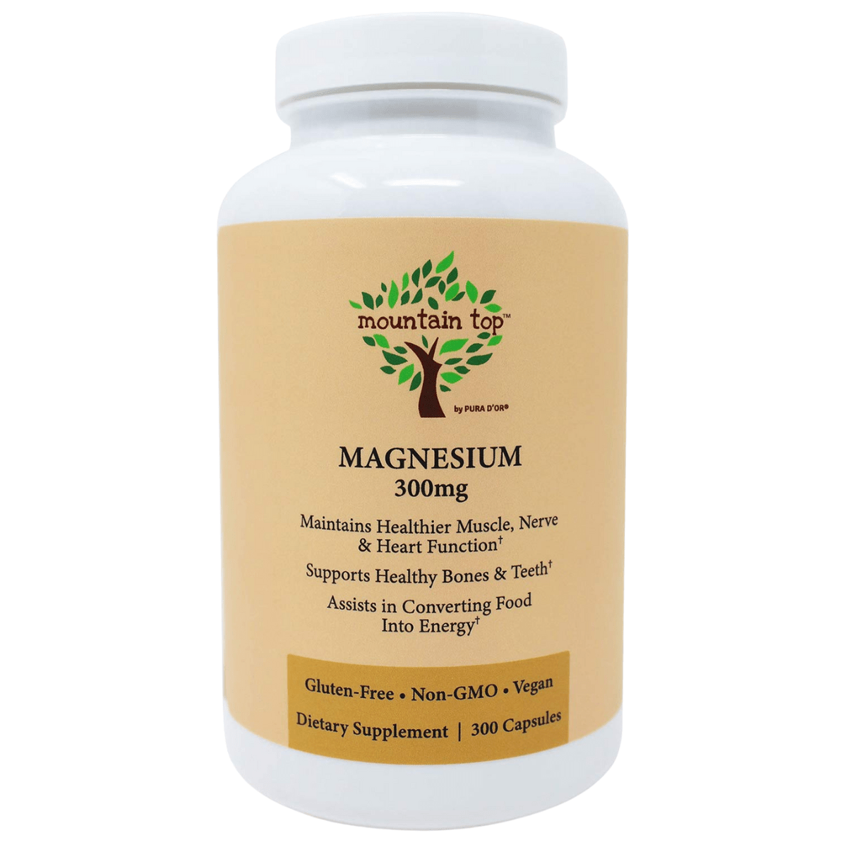 Mountain Top Magnesium 300 mg - 300 Cápsulas - Haz Tu Pedido