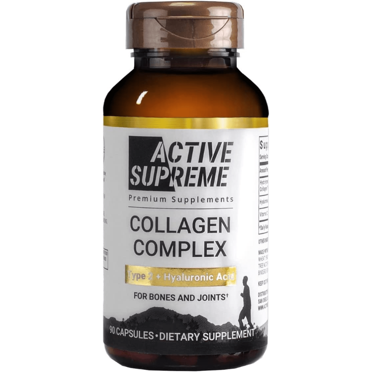 Active Supreme Collagen Complex Tipo 2 with Hyaluronic Acid and Vitamin C - 90 Cápsulas - Haz Tu Pedido