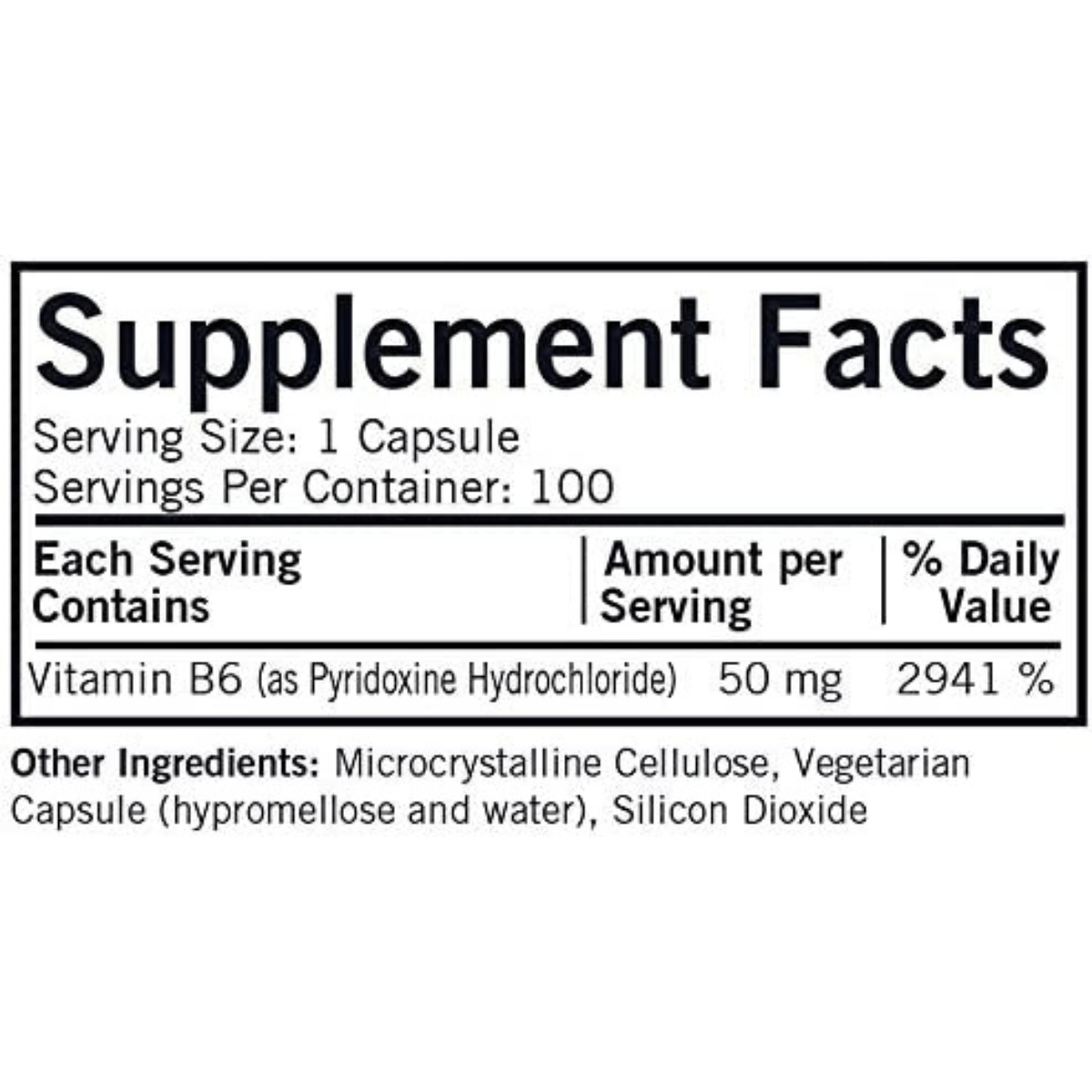Kirkman Vitamin B-6 - 50 mg - 100 Cápsulas - Haz Tu Pedido